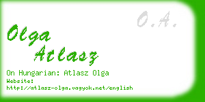 olga atlasz business card